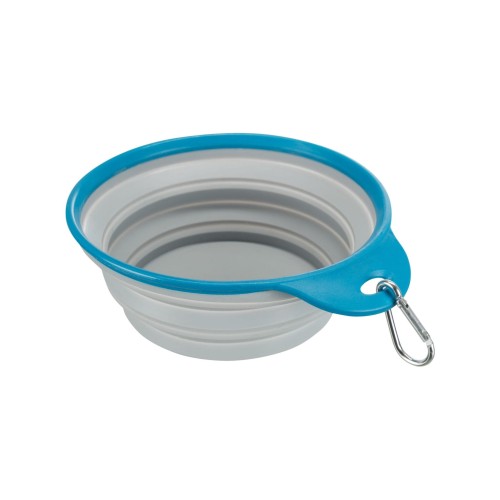 TRIXIE Miska podróżna silikonowa, z obręczą, 1 l/ 18 cm