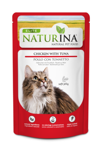 Naturina Elite Saszetka Filet z kurczaka z tuńczykiem, 70g