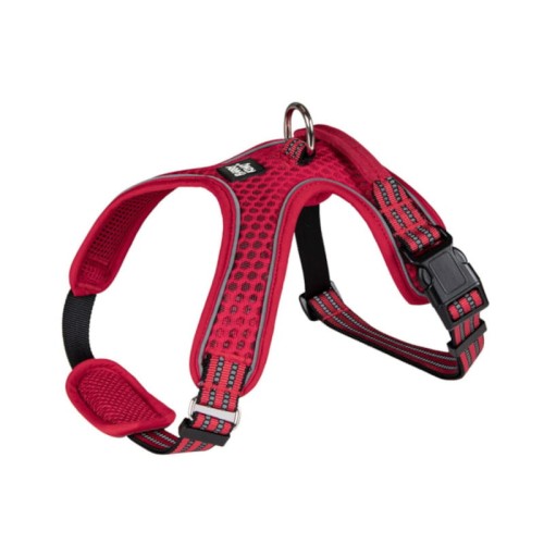 BARRY KING Szelki odblaskowe czerwone dla psa, rozmiar XS