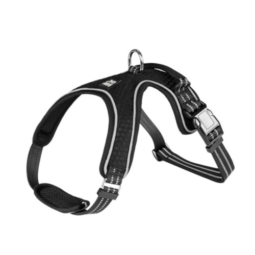 BARRY KING Szelki odblaskowe czarne dla psa, rozmiar S