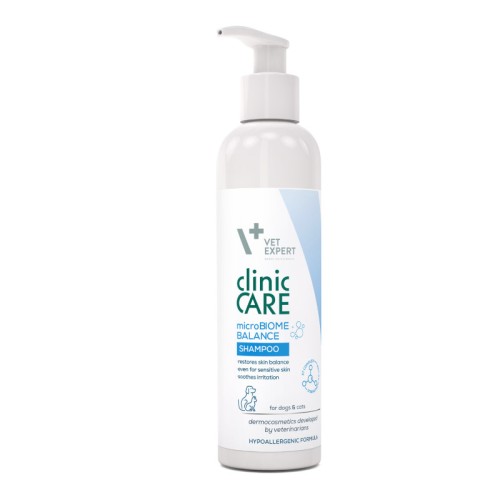 VET EXPERT Clinic Care microBiome Balance Shampoo, szampon dermokosmetyczny dla psów i kotów, 250 ml