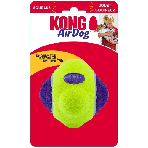 KONG Zabawka dla psa AirDog Squeaker Knobby Ball, 9,5 cm