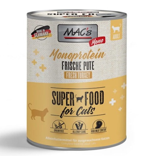 MAC'S Cat Mono Indyk - Mokra karma dla kota, 800 g