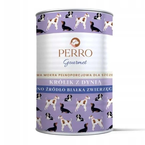 PERRO JUNIOR Królik z dynią dla szczeniąt, 400g