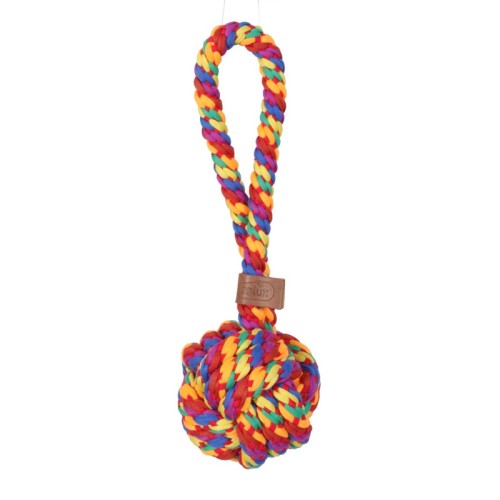 ZOLUX Szarpak dla psa RAINBOW sznur piłka, 9,5cm