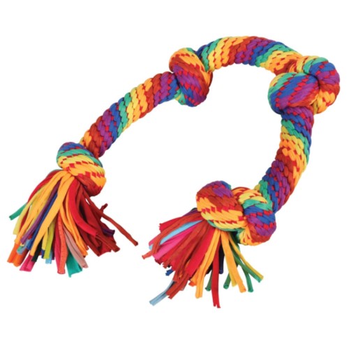 ZOLUX Szarpak dla psa RAINBOW sznur 4 węzły, 78cm