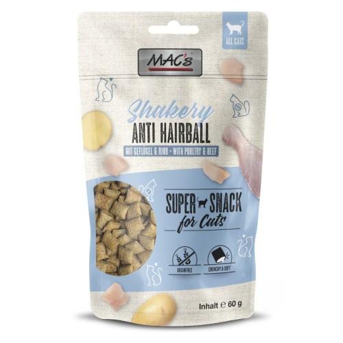 MAC'S Cat Shakery Snack Anti-Hairball przysmak dla kota, 60 g