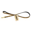 BARRY KING Smycz skórzana z pojemnikiem na woreczki, panterka 20 mm / 120 cm - Zdjęcie 2