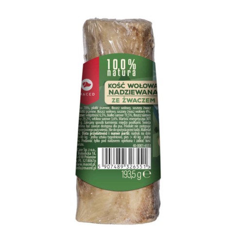 MACED Kość wołowa nadziewana żwaczem, 10-12 cm