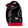 FLEXI Smycz automatyczna Classic Black Fire M taśma 5 m czarna - Zdjęcie 1