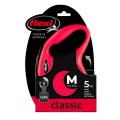 FLEXI Smycz automatyczna New Classic M taśma 5 m czerwona - Zdjęcie 1