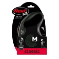 FLEXI Smycz automatyczna New Classic M taśma 5 m czarna - Zdjęcie 1