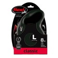 FLEXI Smycz automatyczna New Classic L taśma 8 m czarna - Zdjęcie 1