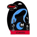 FLEXI Smycz automatyczna New Classic M linka 8 m niebieska - Zdjęcie 1