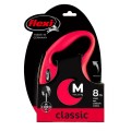 FLEXI Smycz automatyczna New Classic M linka 8 m czerwona - Zdjęcie 1