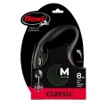 FLEXI Smycz automatyczna New Classic M linka 8 m czarna - Zdjęcie 1