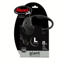 FLEXI Smycz automatyczna dla psa GIANT BLACK taśma L 8m - Zdjęcie 1