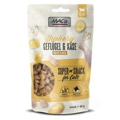 MAC'S Cat Shakery Snack Kurczak i Ser przysmak dla kota, 60 g