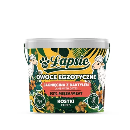 ŁAPSIE Mięsno owocowe kostki Jagnięcina z daktylem, 160 g
