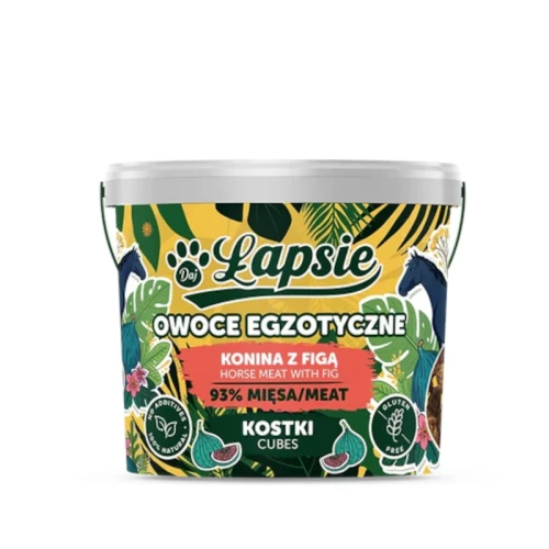 ŁAPSIE Mięsno owocowe kostki Konina z figą, 160 g