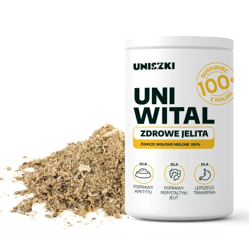UNISZKI Uniwital Zdrowe Jelita, żwacze wołowe mielone, 180g