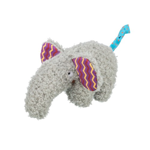 TRIXIE Pluszowy słoń z kocimiętką dla kota, 15 cm