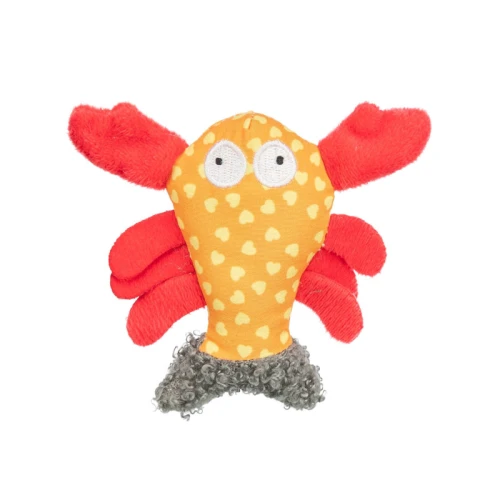 TRIXIE Pluszowy homar z kocimiętką dla kota, 9 cm