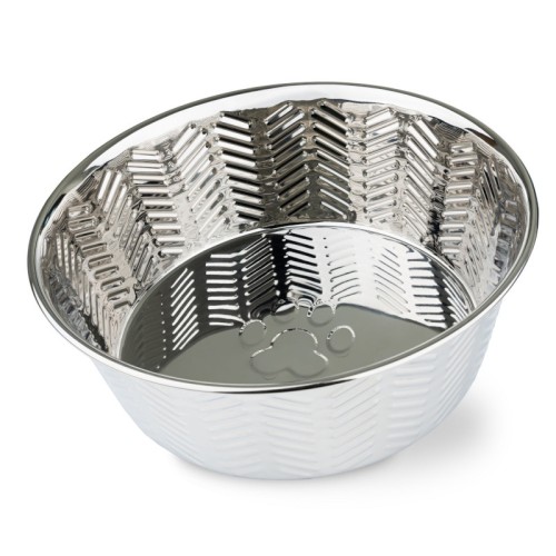 BARRY KING Metalowa miska dla psa z motywem liścia, 17 cm