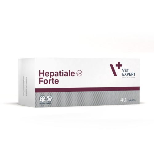 VET EXPERT Hepatiale Forte na wsparcie wątroby dla psów i kotów, 40 tab.