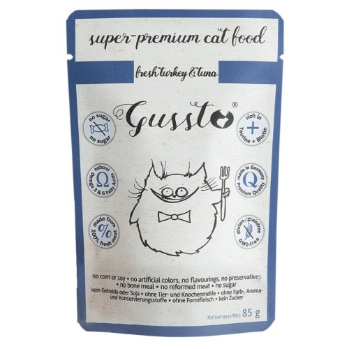 GUSSTO CAT - Świeży indyk z tuńczykiem 85g