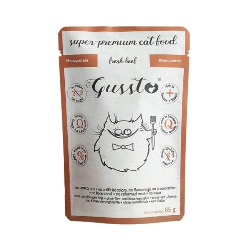 GUSSTO CAT - Świeża wołowina 85g