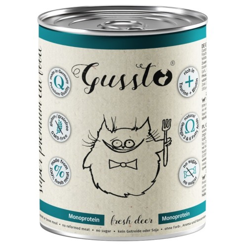 GUSSTO CAT - Świeży jeleń 400g