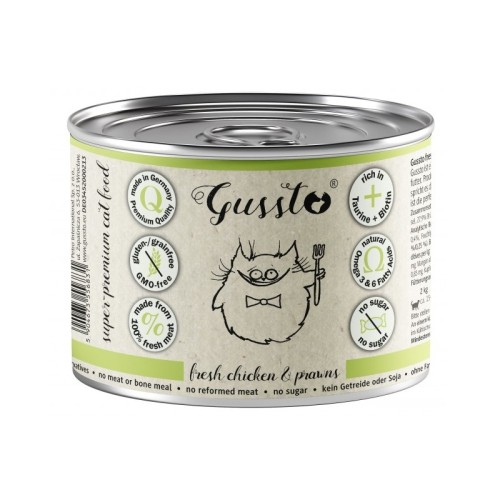 GUSSTO CAT - Świeży kurczak z krewetkami 200g