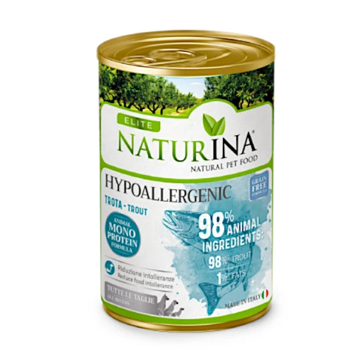 NATURINA Dog Elite Hypoallergenic Pstrąg, 400g