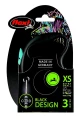 FLEXI Smycz automatyczna dla psa Black Design XS linka 3 m kol. zielony - Zdjęcie 1