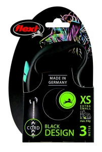 FLEXI Smycz automatyczna dla psa Black Design XS linka 3 m kol. zielony