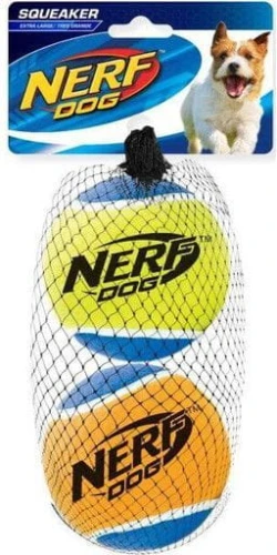 NERF Zestaw piszczących piłek tenisowych 7,5 cm, 2 szt