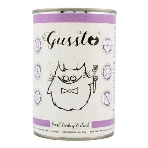 GUSSTO CAT - Świeży indyk z kaczką 400g