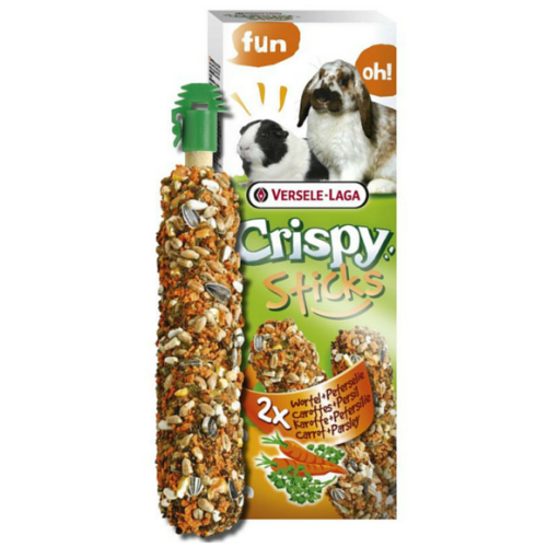 VERSELE LAGA Crispy Sticks dla królika i świnki kolby marchewkowo pietruszkowe, 2 szt