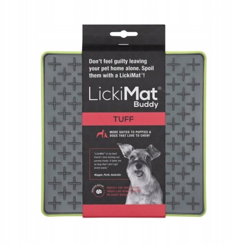 LICKIMAT BUDDY DELUXE (krzyżyk-twarda) zielona