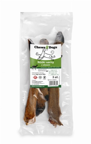 CHEWS Nóżki sarny z włosem 3 szt