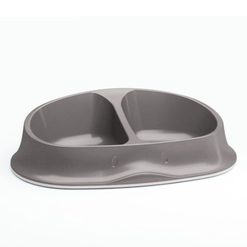 ZOLUX Miska plastikowa SMART podwójna 0,25+0,25 l kol. jasnobrązowy