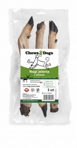 CHEWS Nogi jelenia z włosem 2 szt