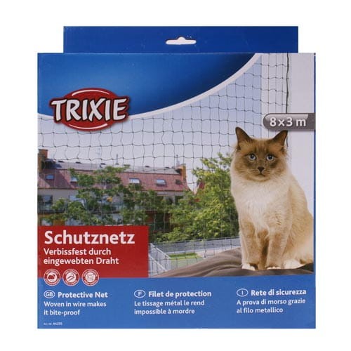 TRIXIE Siatka ochronna zabezpieczająca OKNO lub BALKON, transparentna 3x8 m