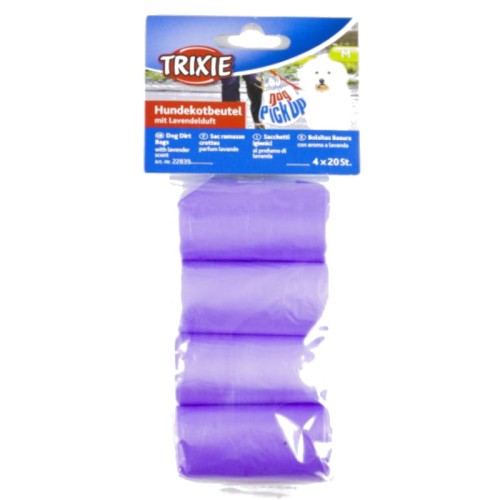 TRIXIE Woreczki lawendowe na odchody, 4 rolki, liliowy