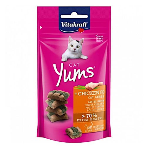 VITAKRAFT CAT YUMS Kurczak z trawą 40g