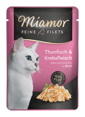 MIAMOR Feine Filets - Filety z tuńczyka z mięsem raka, 100g
