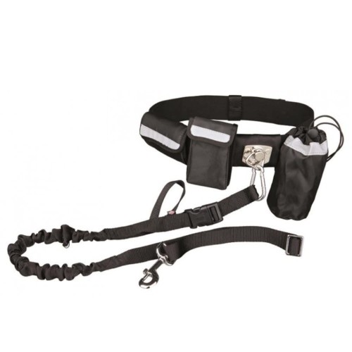 TRIXIE Pas biodrowy do biegania z psem HANDS FREE, czarny