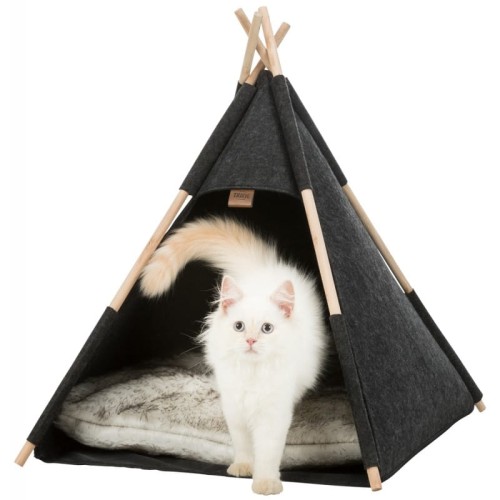 TRIXIE Fiilcowe legowisko TIPI dla psa i kota, antracyt, 55 X 65 X 55 cm