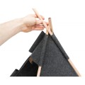 TRIXIE Fiilcowe legowisko TIPI dla psa i kota, antracyt, 55 X 65 X 55 cm - Zdjęcie 8